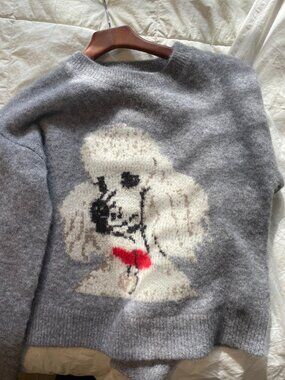 & and other stories Boxy Poodle Jacquard Sweater small alpaca